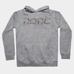 Ahavo - Love (Ashkenazi Cursive, Psychedelic) Hoodie